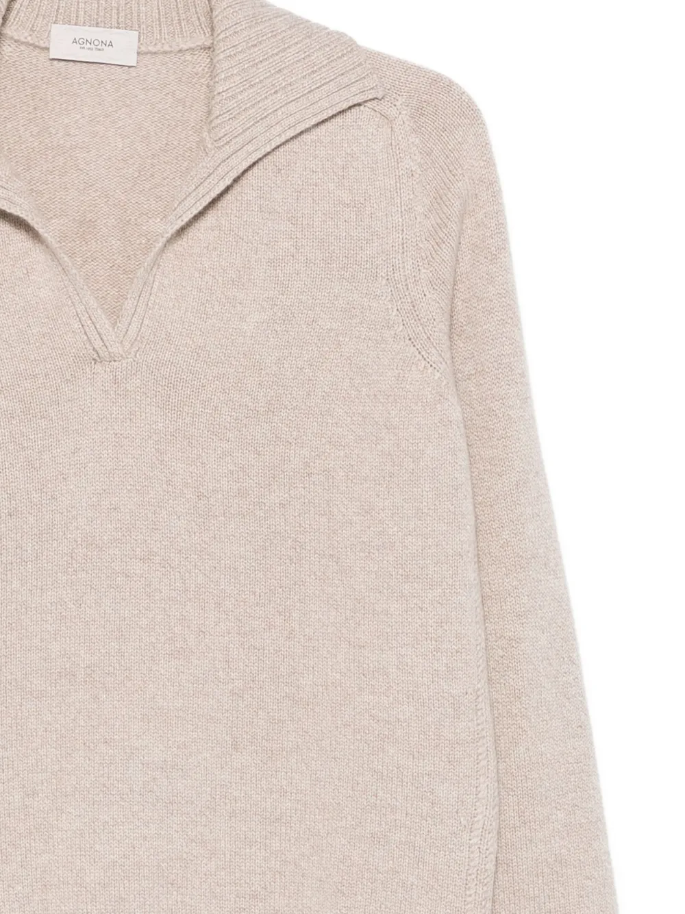  Agnona Turtleneck Collar Sweater - Neutrals 