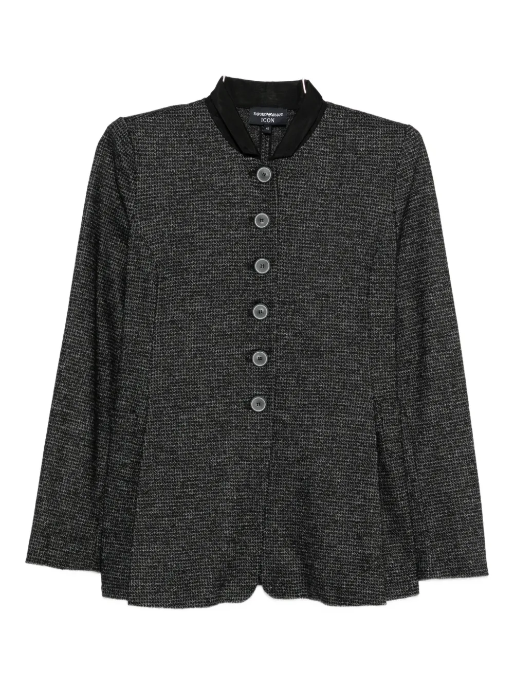Emporio Armani Buttoned Jacket In Black