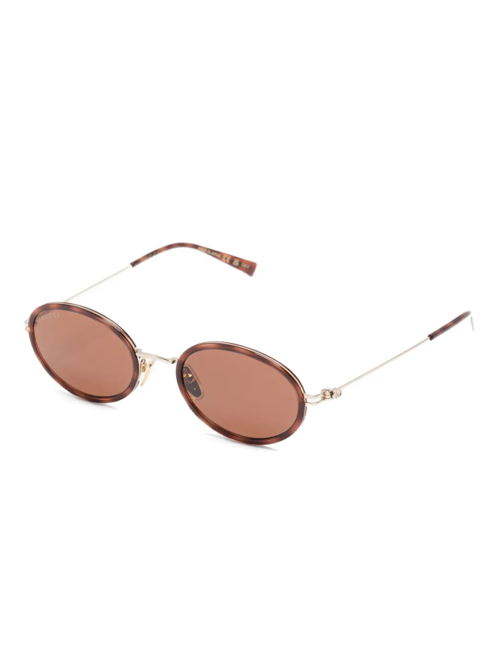 Gucci Eyewear oval-frame sunglasses - Goud
