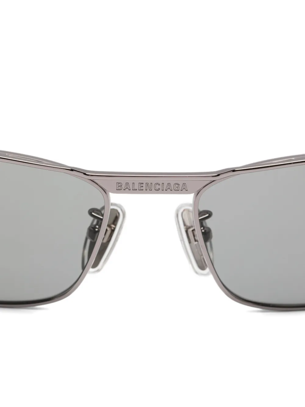 Balenciaga Eyewear Zonnebril met rechthoekig montuur Zilver
