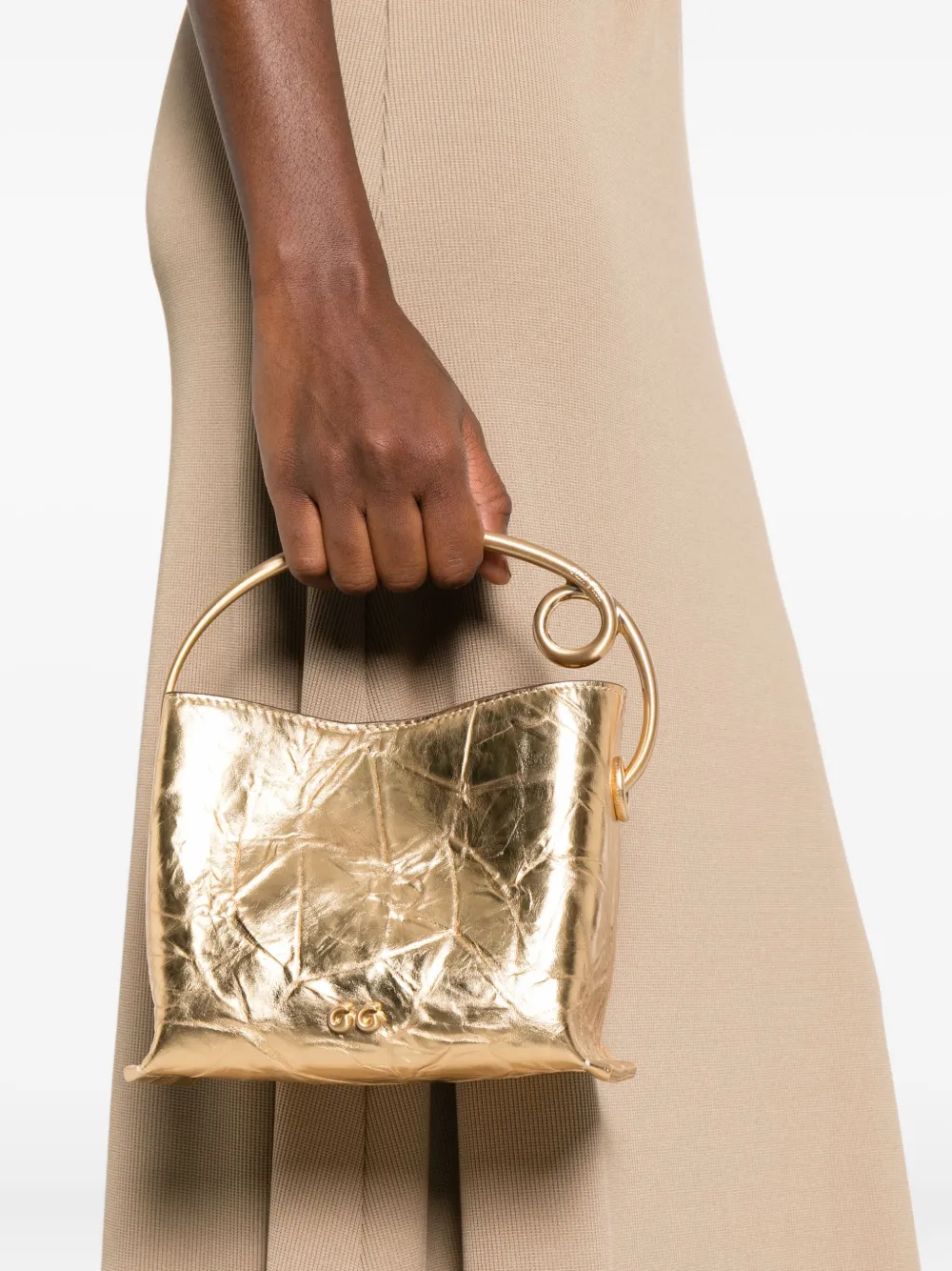 Cult Gaia Lalli top-handle tote bag - Goud