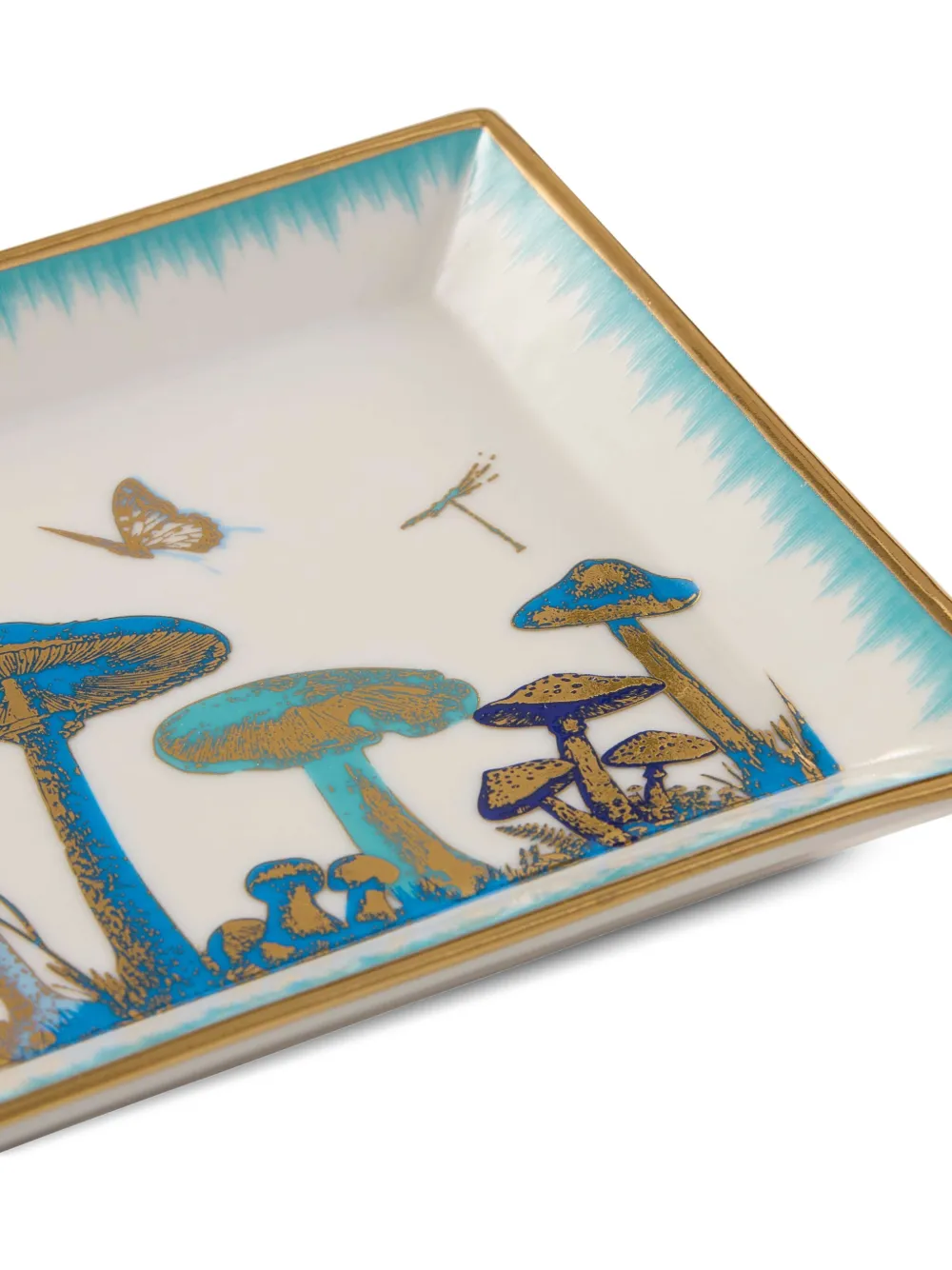  Jonathan Adler Ja Botanist Mushroom Decorative Tray - White 