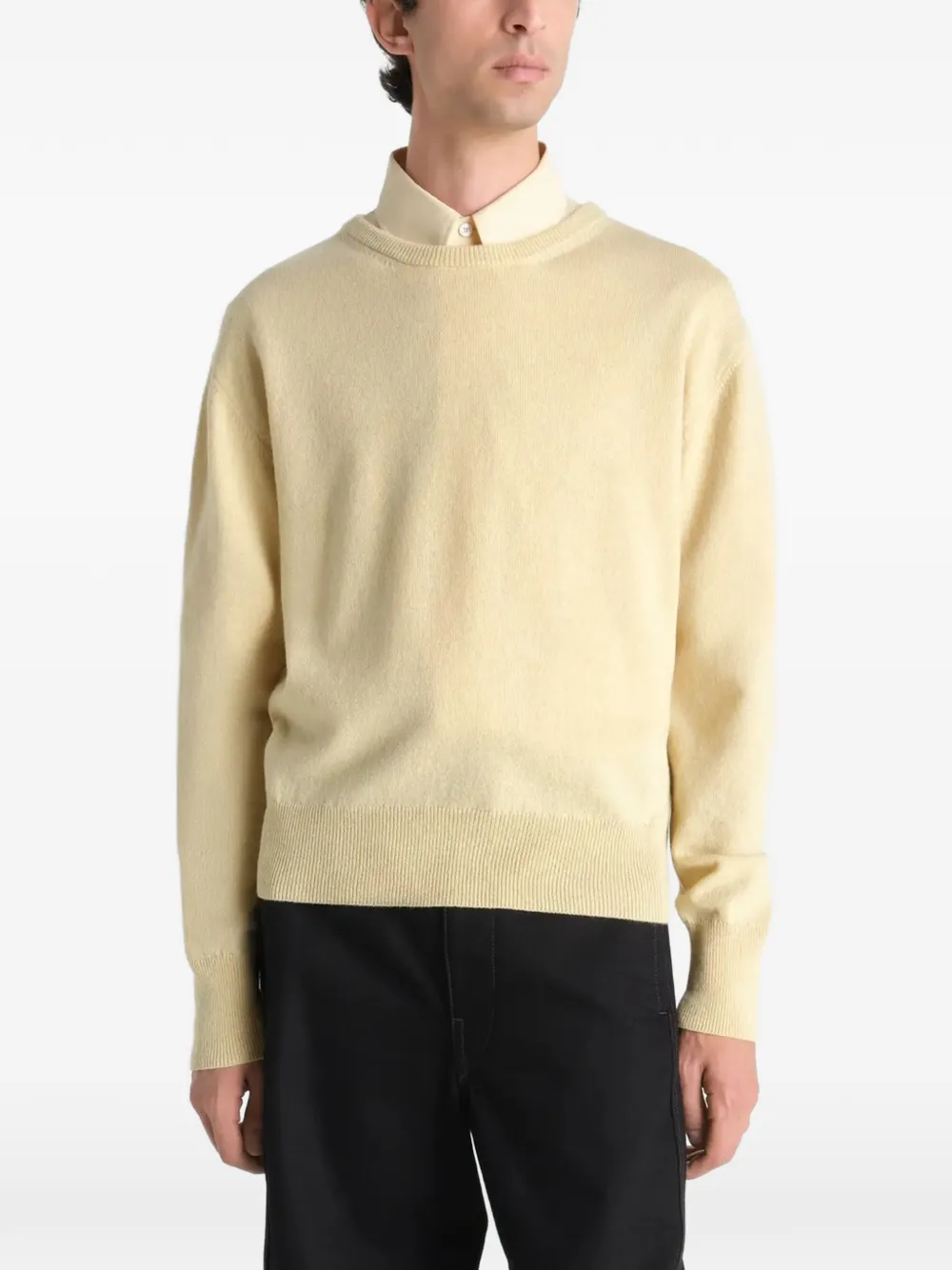  Lemaire Pull à Col Rond - Jaune 