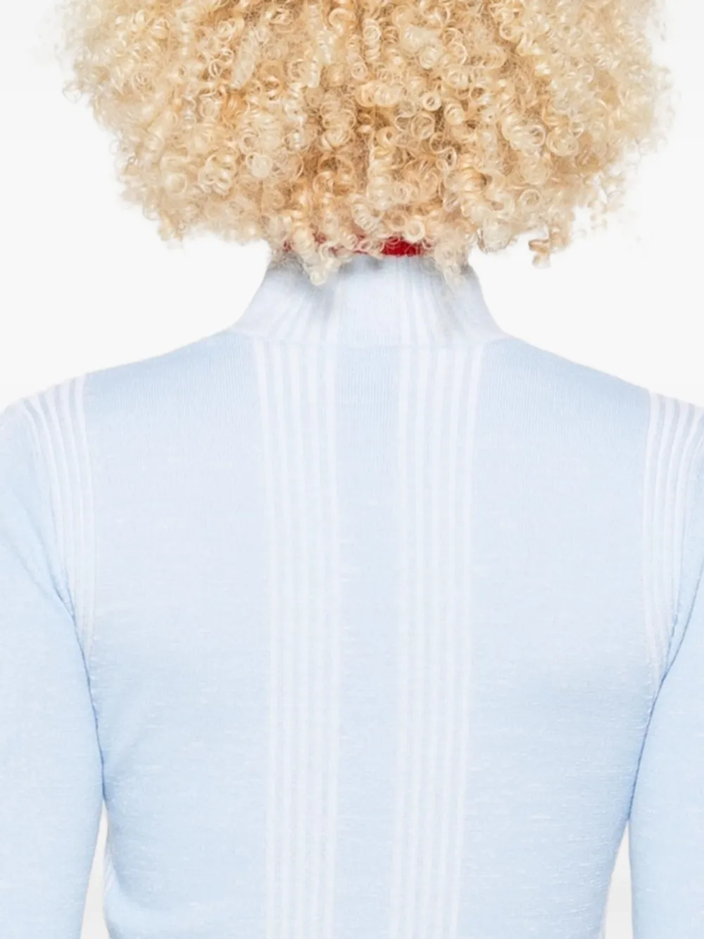 Casablanca Zippered Long-sleeve Sweatshirt In Blue