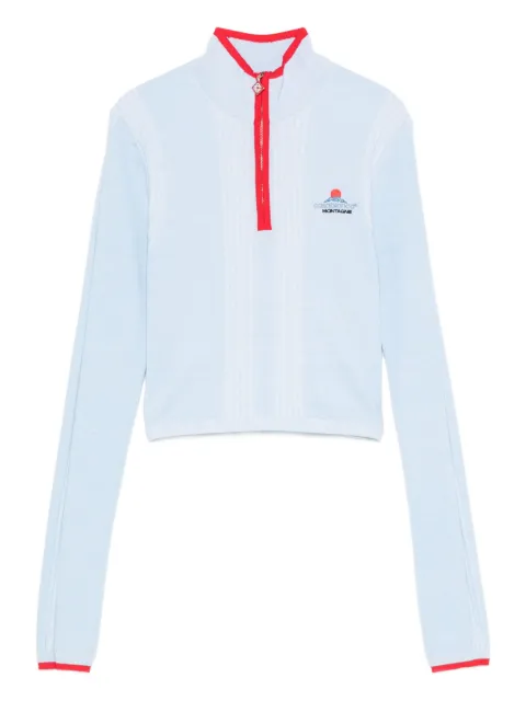 Casablanca ribbed zip-up sweatshirt