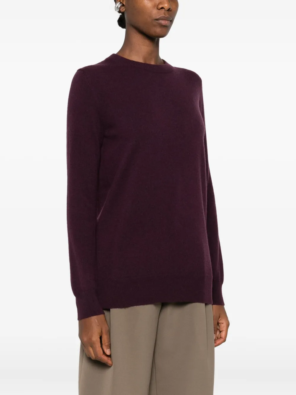 Lisa Yang Round-neck Cashmere Sweater In Purple