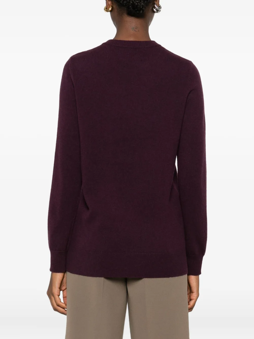 Lisa Yang Round-neck Cashmere Sweater In Purple