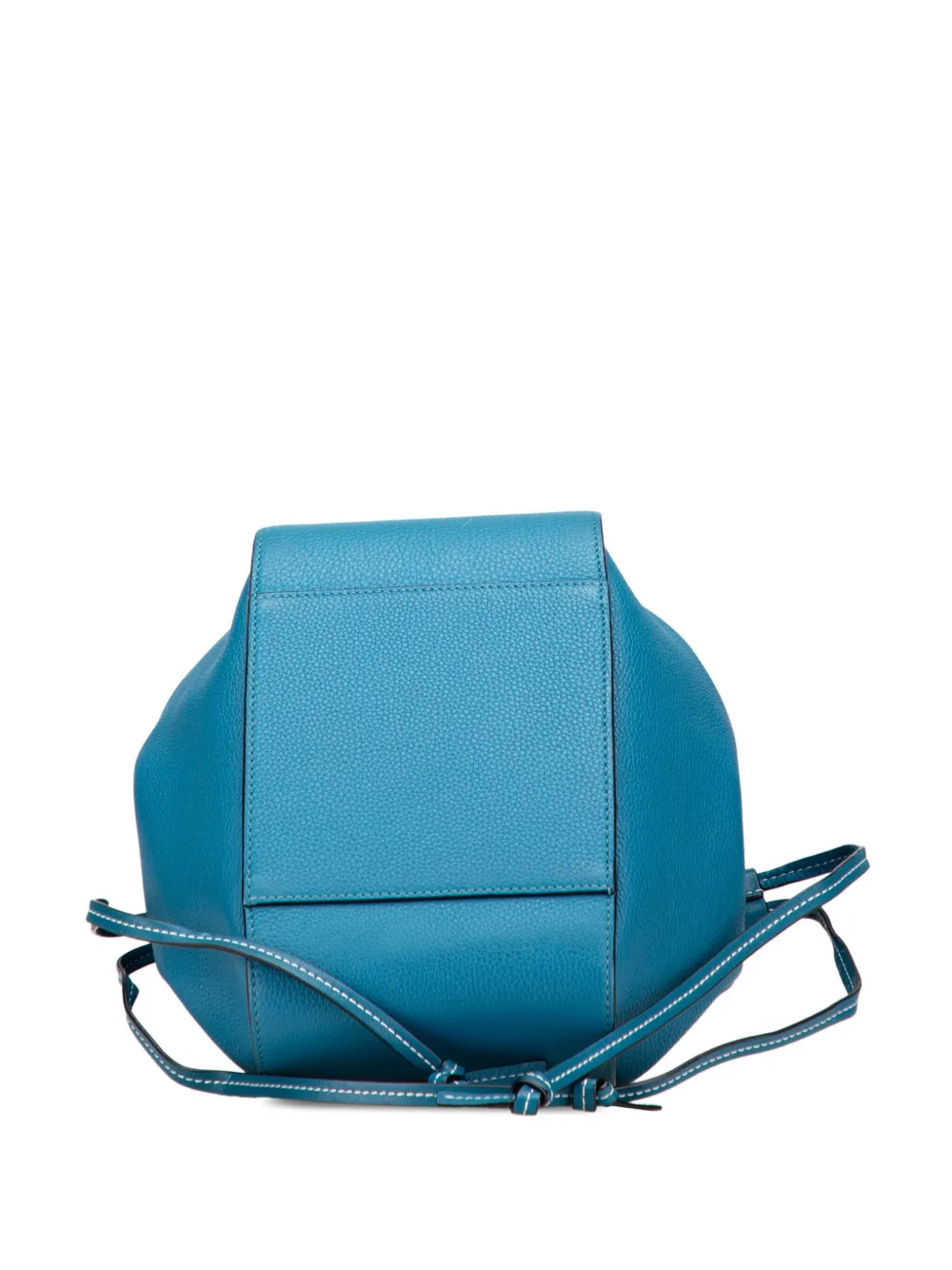 Pre-owned Loewe 2019 Small Grained Calfskin Drawstring Hammock Bag Satchel In Blue
