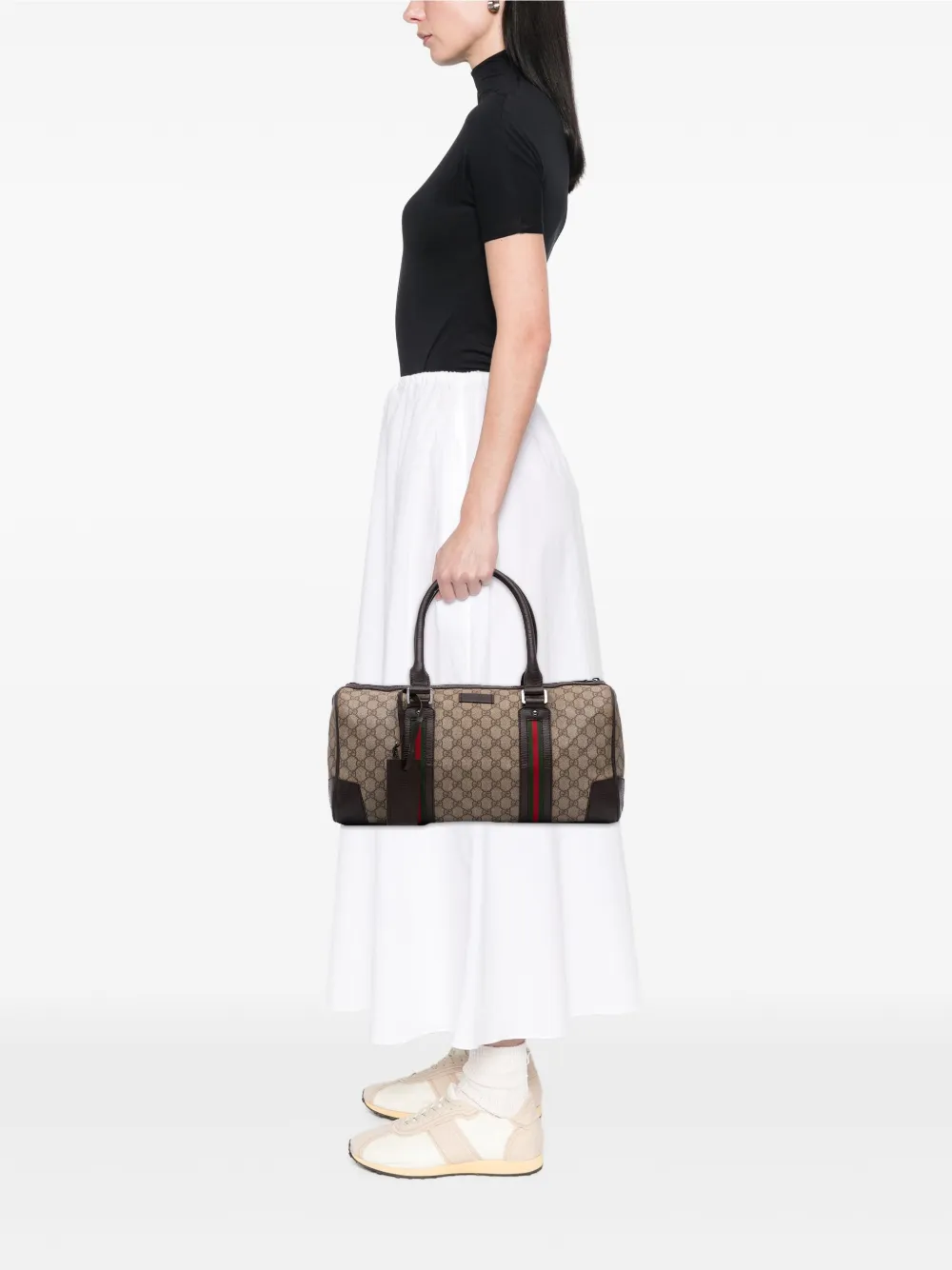 Gucci Pre-Owned 2000-2015 GG Supreme Web boston bag | Pre-Owned | Image 2