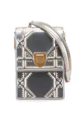 Christian Dior Pre-Owned 2018 Metallic Studded Calfskin Vertical Diorama crossbody bag - Silver