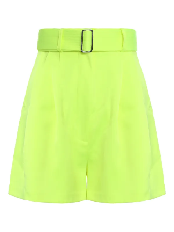 Alex Perry Belted Shorts in Yellow