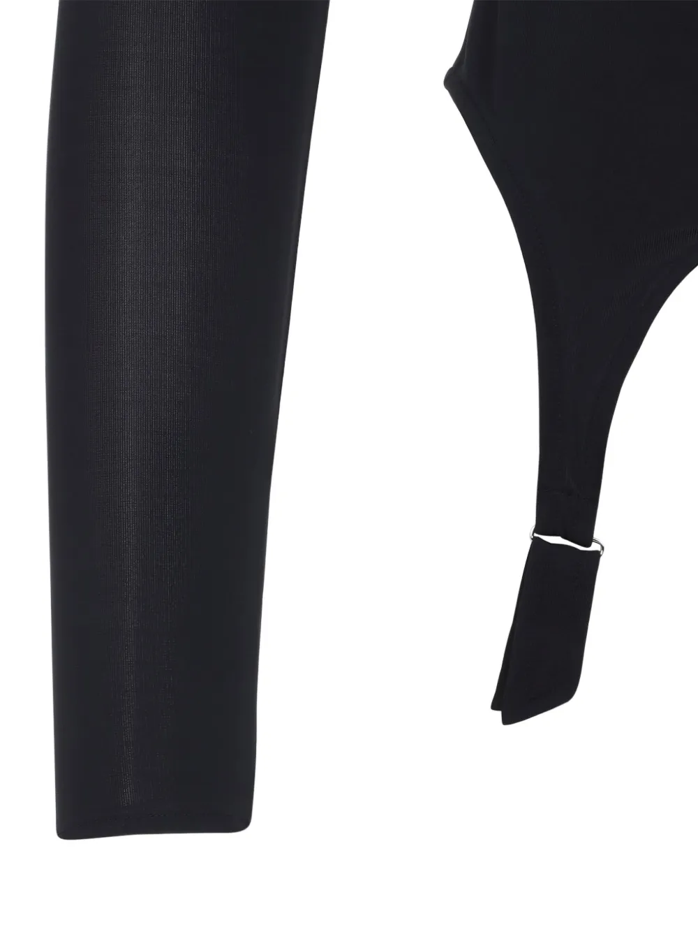 Jean Paul Gaultier Lingerie-inspired Garter Top In Stretch Rayon In Black