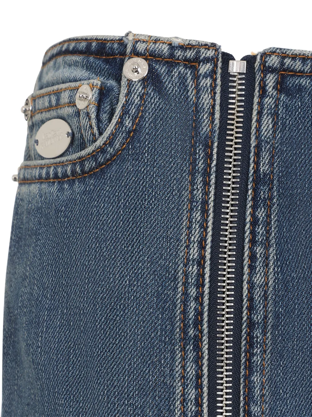 Jean Paul Gaultier Jeans met ritsdetail Blauw