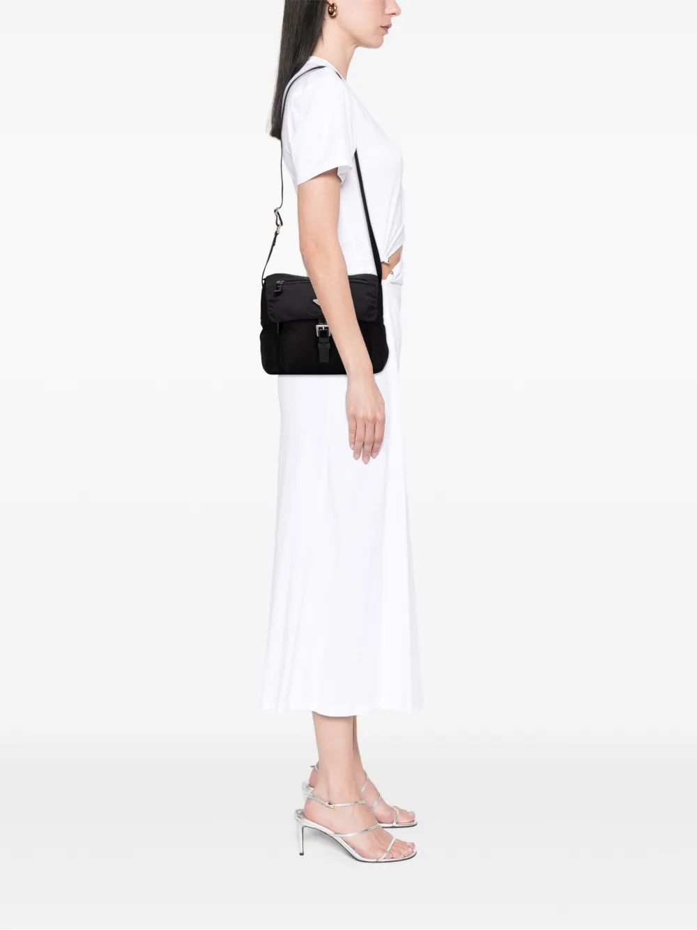 Prada Pre-Owned 2000-2013 Tessuto Zip Buckle Messenger Bag crossbody bag | Pre-Owned | Image 2