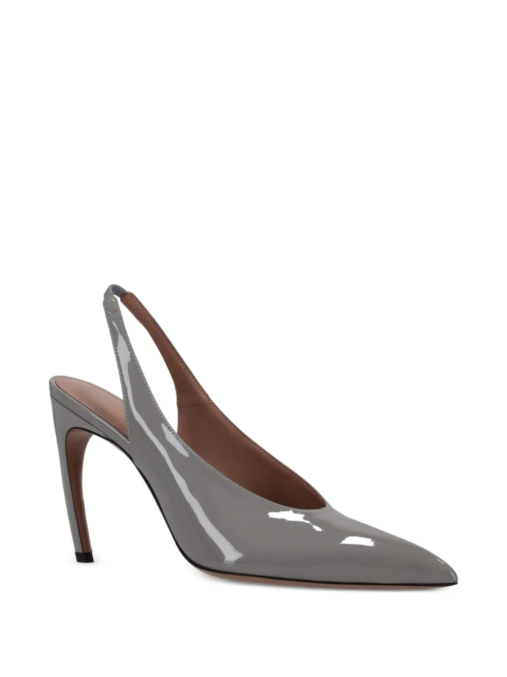  The Attico Viper Slingback Pumps - Grey 