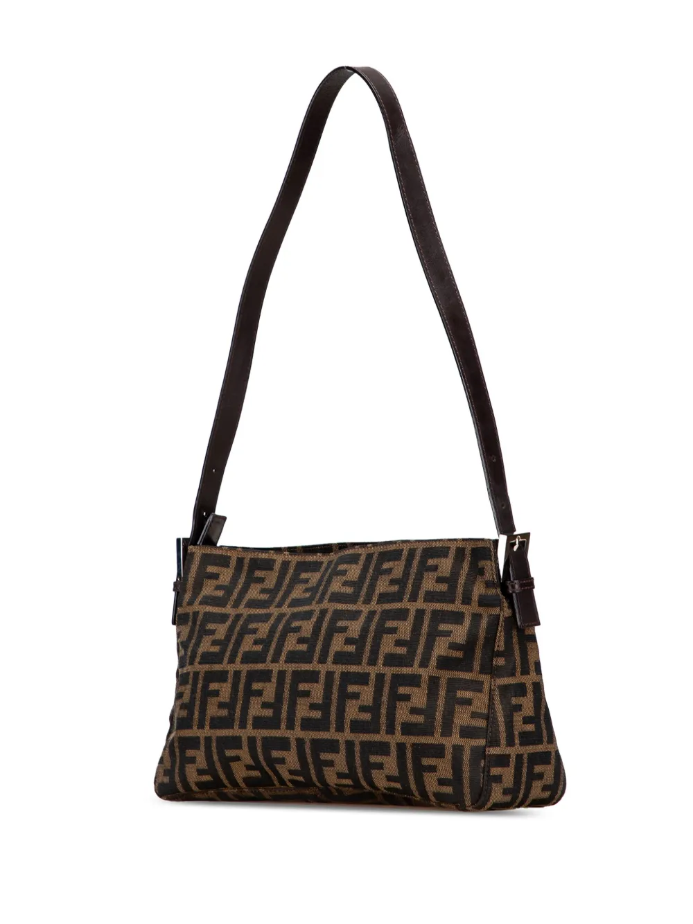 Pre-owned Fendi 20th Century Zucca Canvas Shoulder Bag In Brown
