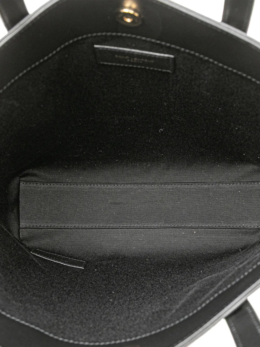 Pre-owned Saint Laurent 2020 Toy Calfskin Polka Dot North South Shopping Tote Satchel In Black