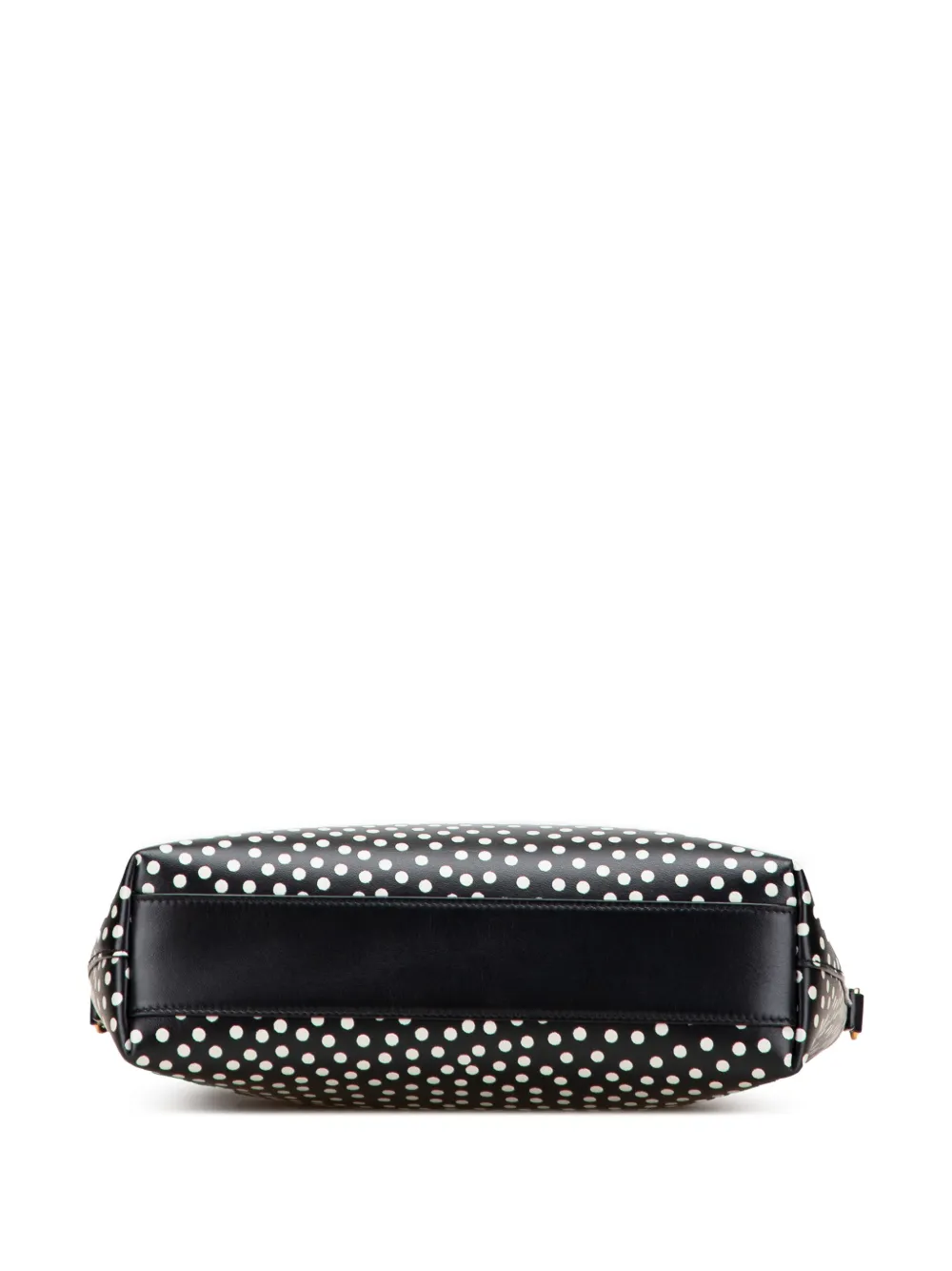 Pre-owned Saint Laurent 2020 Toy Calfskin Polka Dot North South Shopping Tote Satchel In Black