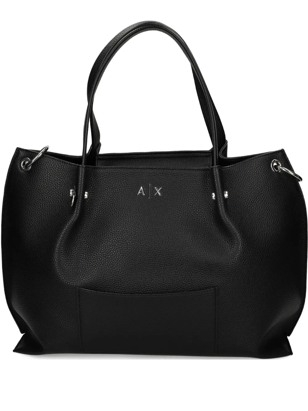 Armani Exchange Logo-detail Tote Bag In Black