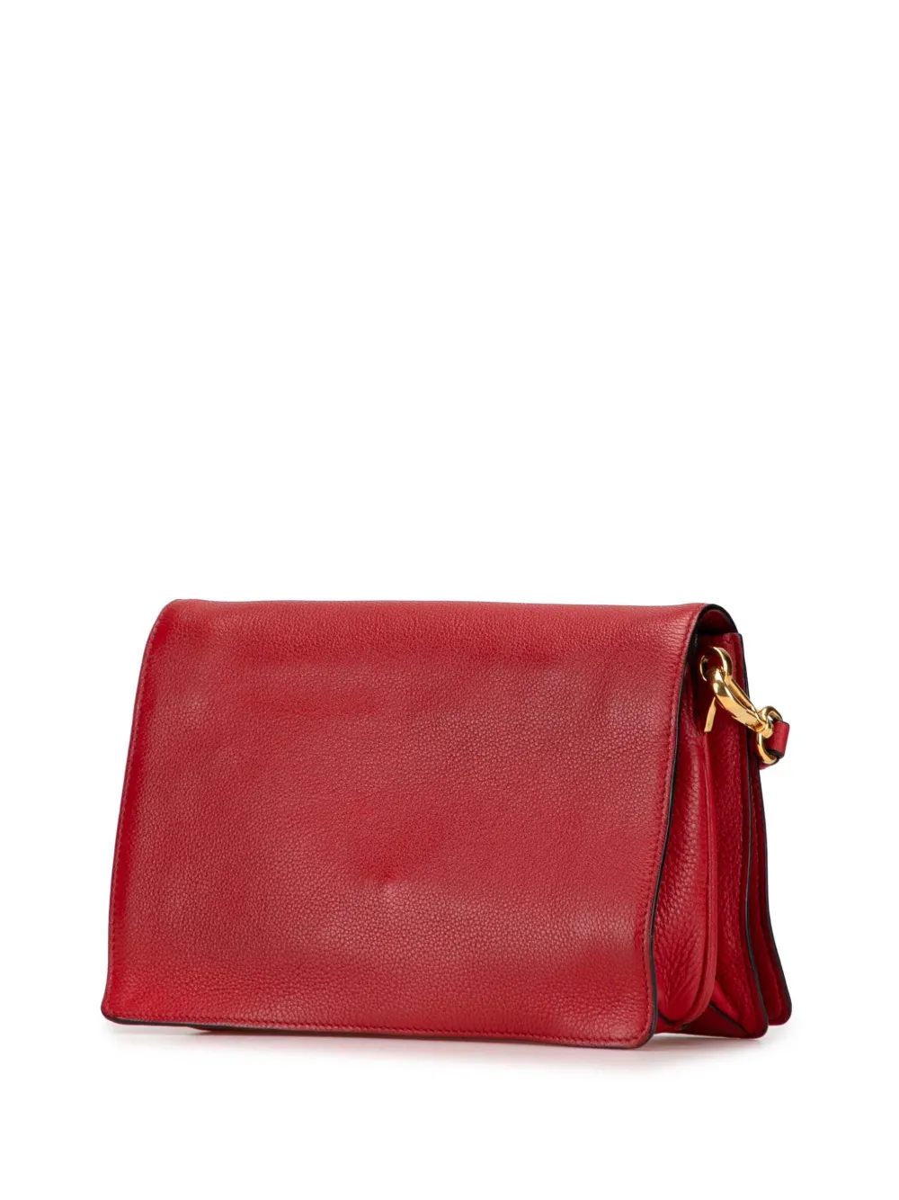 Pre-owned Prada 2000-2025 Vitello Daino Flap Crossbody Bag In Red