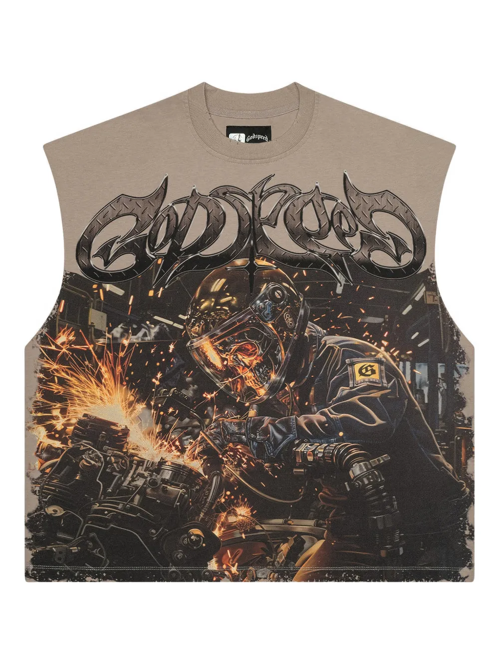 GODSPEED Canotta Steel Sharpens Steel - Grigio