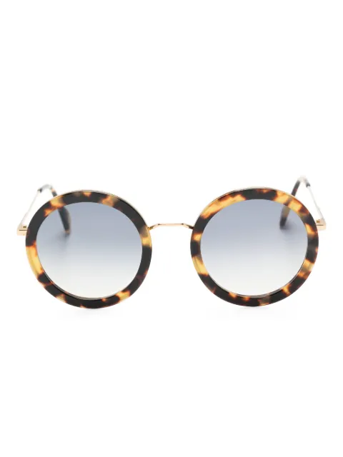 Andy Wolf tortoiseshell-effect round-frame sunglasses