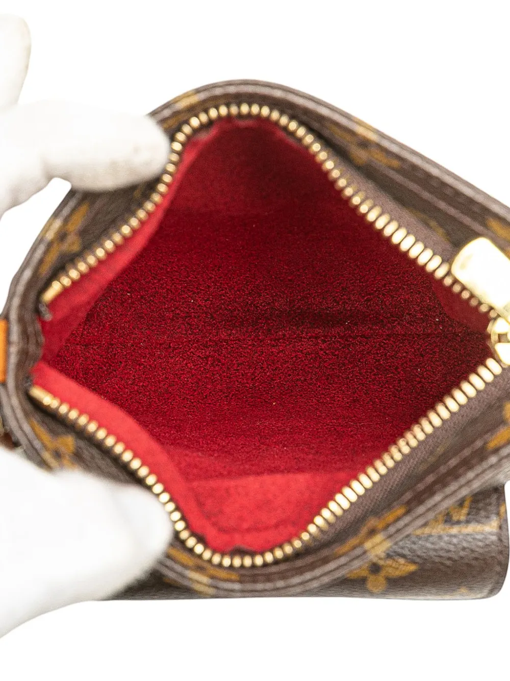 Pre-owned Louis Vuitton 2008 Monogram Partition Clutch Bag In Brown