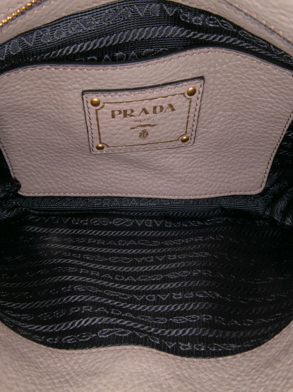 Pre-owned Prada 2000-2025 Vitello Daino Crossbody Bag In Brown