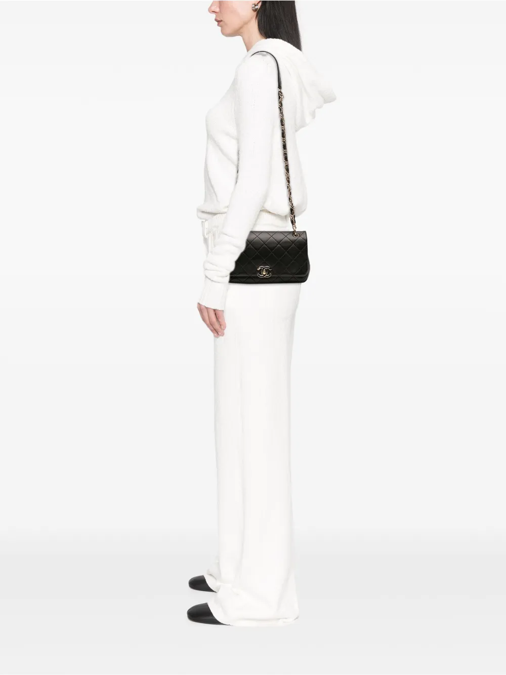CHANEL Pre-Owned 2020 Large Lambskin Twist Chain Enamel CC Flap crossbody bag | Pre-Owned | Image 2