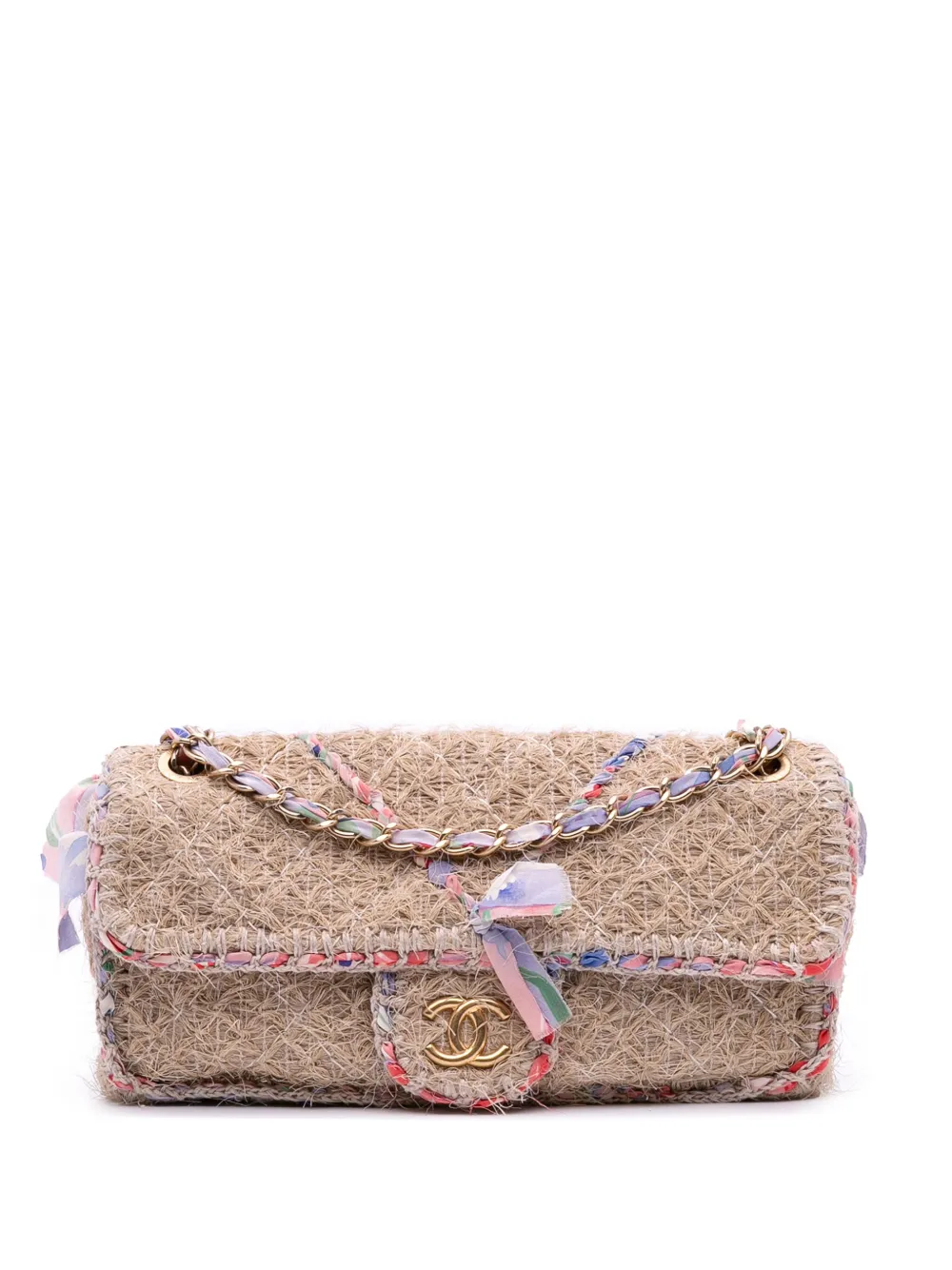 CHANEL Pre-Owned 2009-2010 ココマーク カントリー フラップ ショルダーバッグ - ブラウン CHANEL Pre-Owned 2009-2010 ココマーク カントリー フラップ ショルダーバッグ - ブラウン