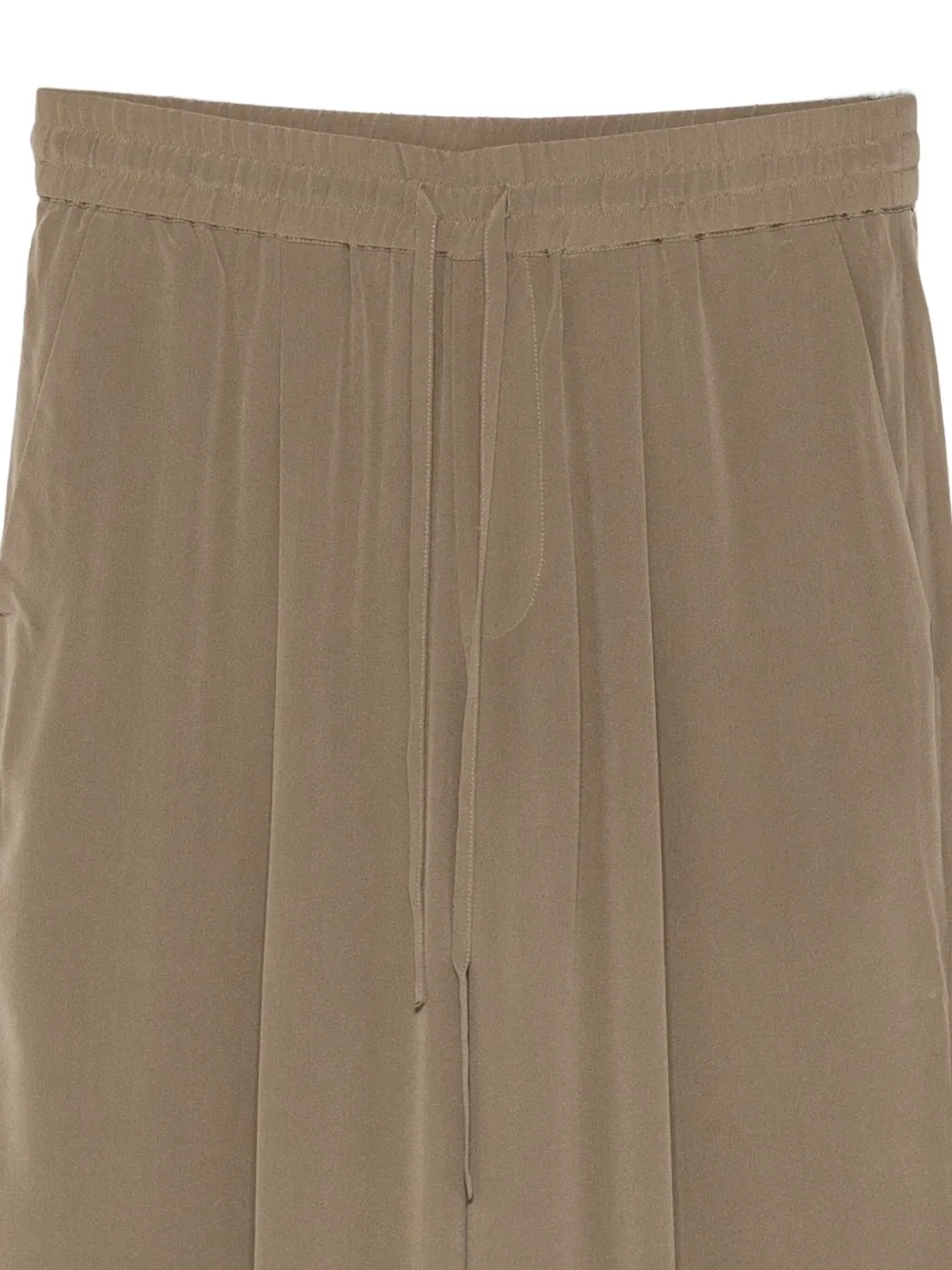 Jacob Lee Silk Trousers In Brown