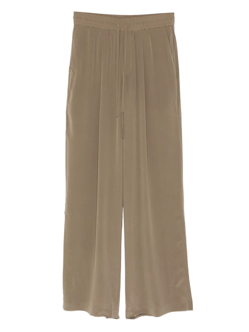 Jacob Lee Silk Trousers In Brown