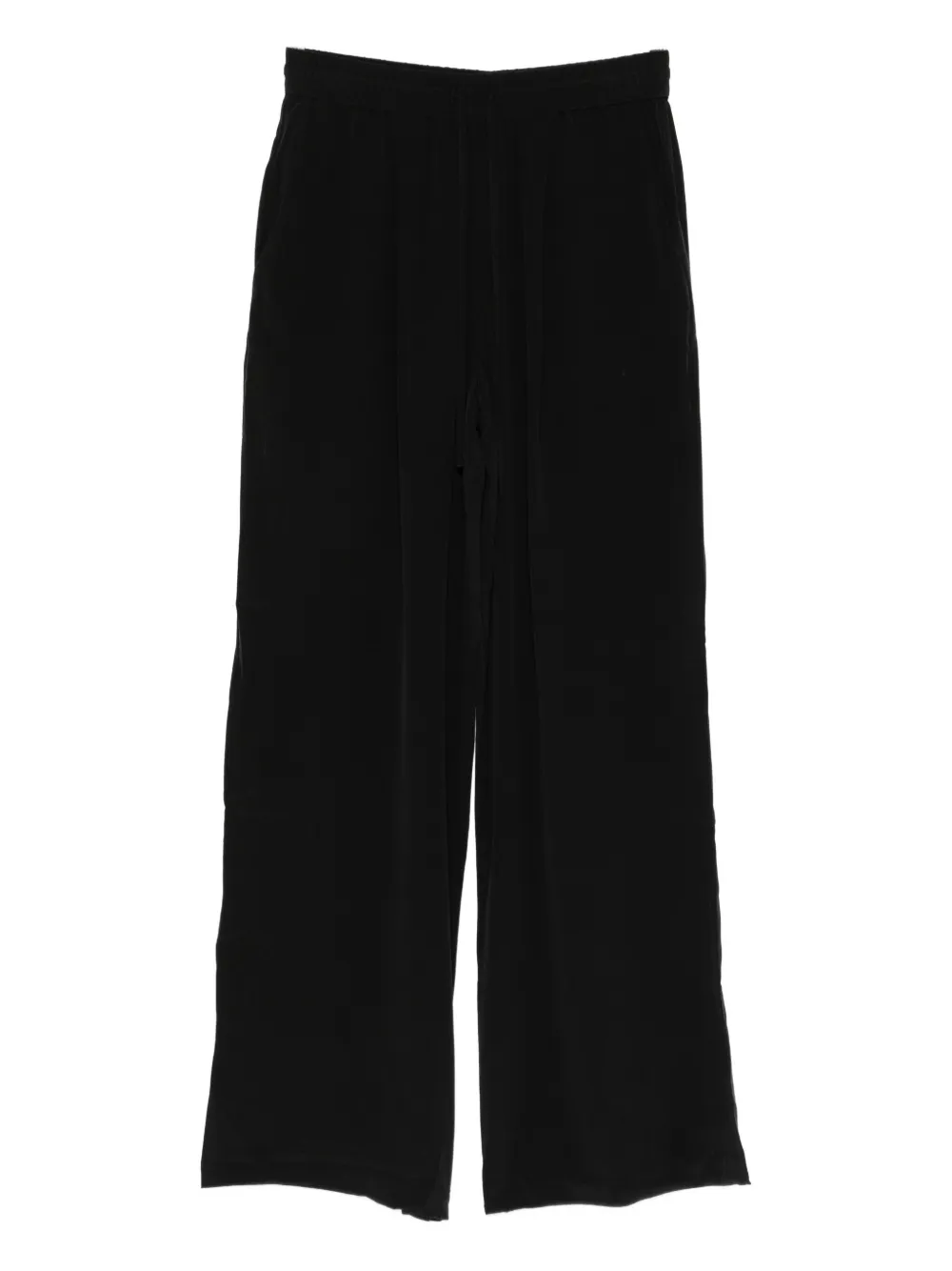Jacob Lee Silk Trousers In Black