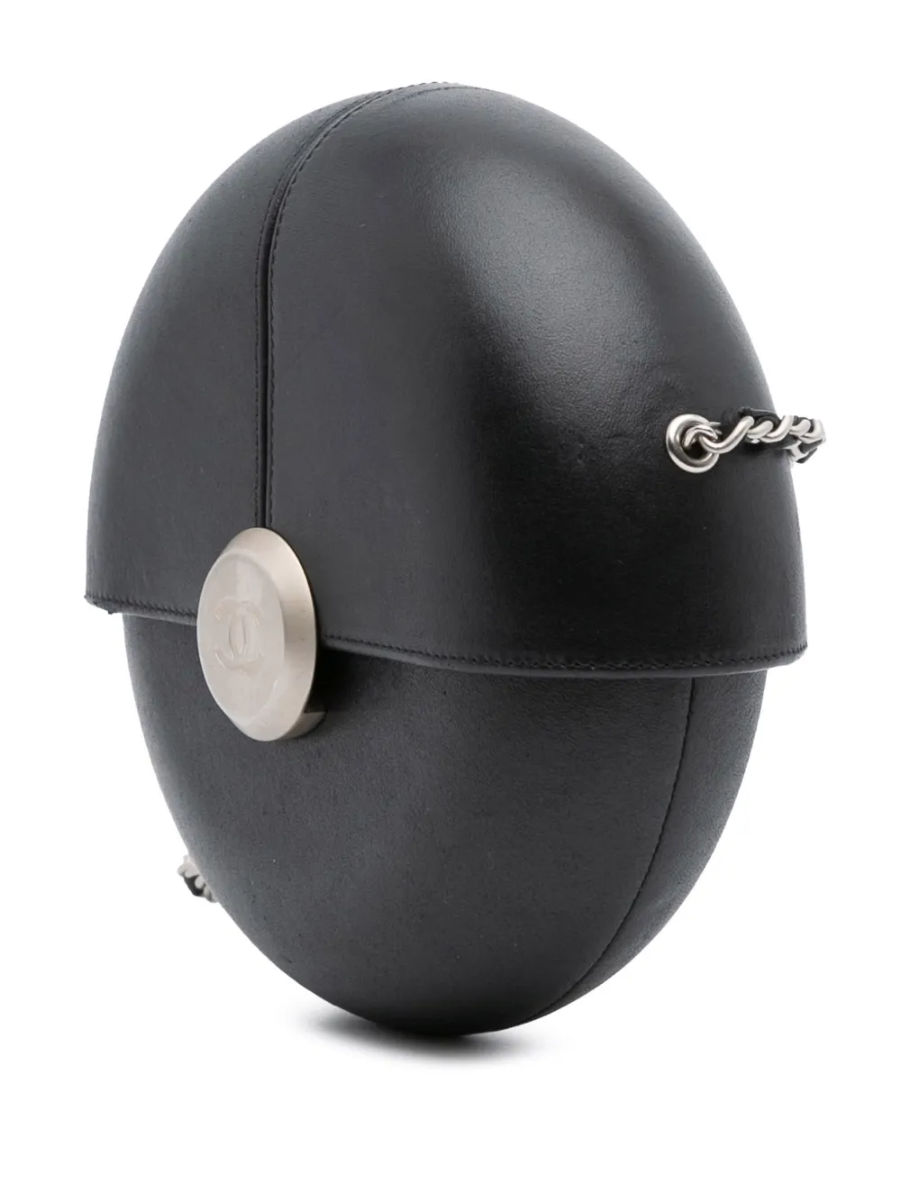 Pre-owned Chanel 2016-2017 Lambskin Evening In The Air Crossbody Bag In Black