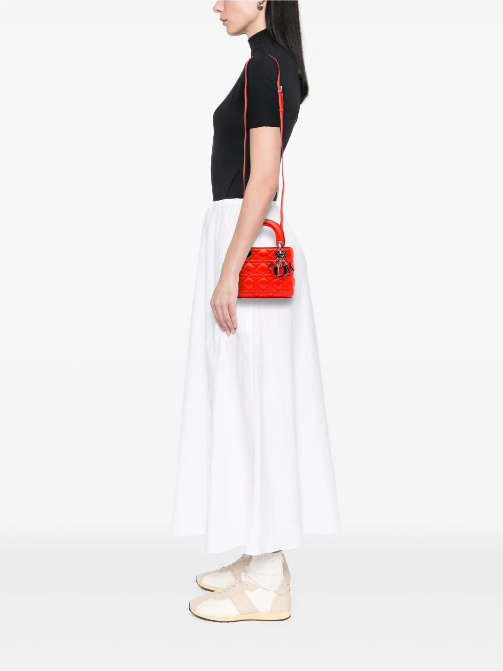 Christian Dior Pre-Owned 2013 Mini Lambskin Cannage Lady Dior satchel | Pre-Owned | Image 2