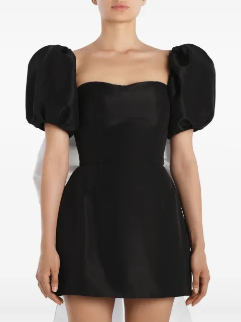 POST MERIDIEM puff-sleeve bow mini dress