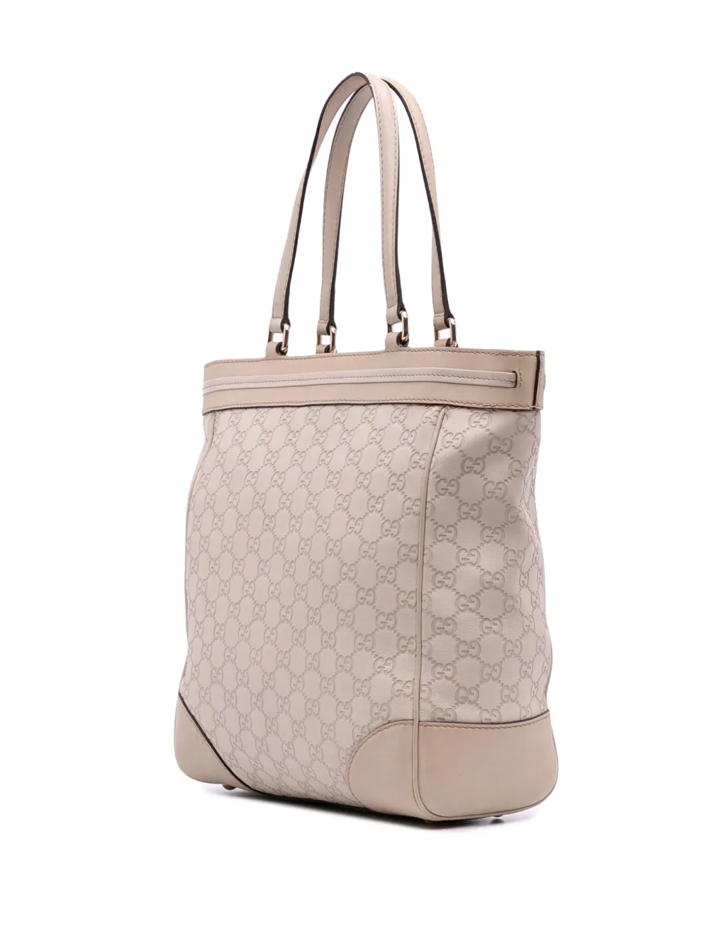 Pre-owned Gucci 2016-2025 Ssima Mayfair Tote Bag In Brown