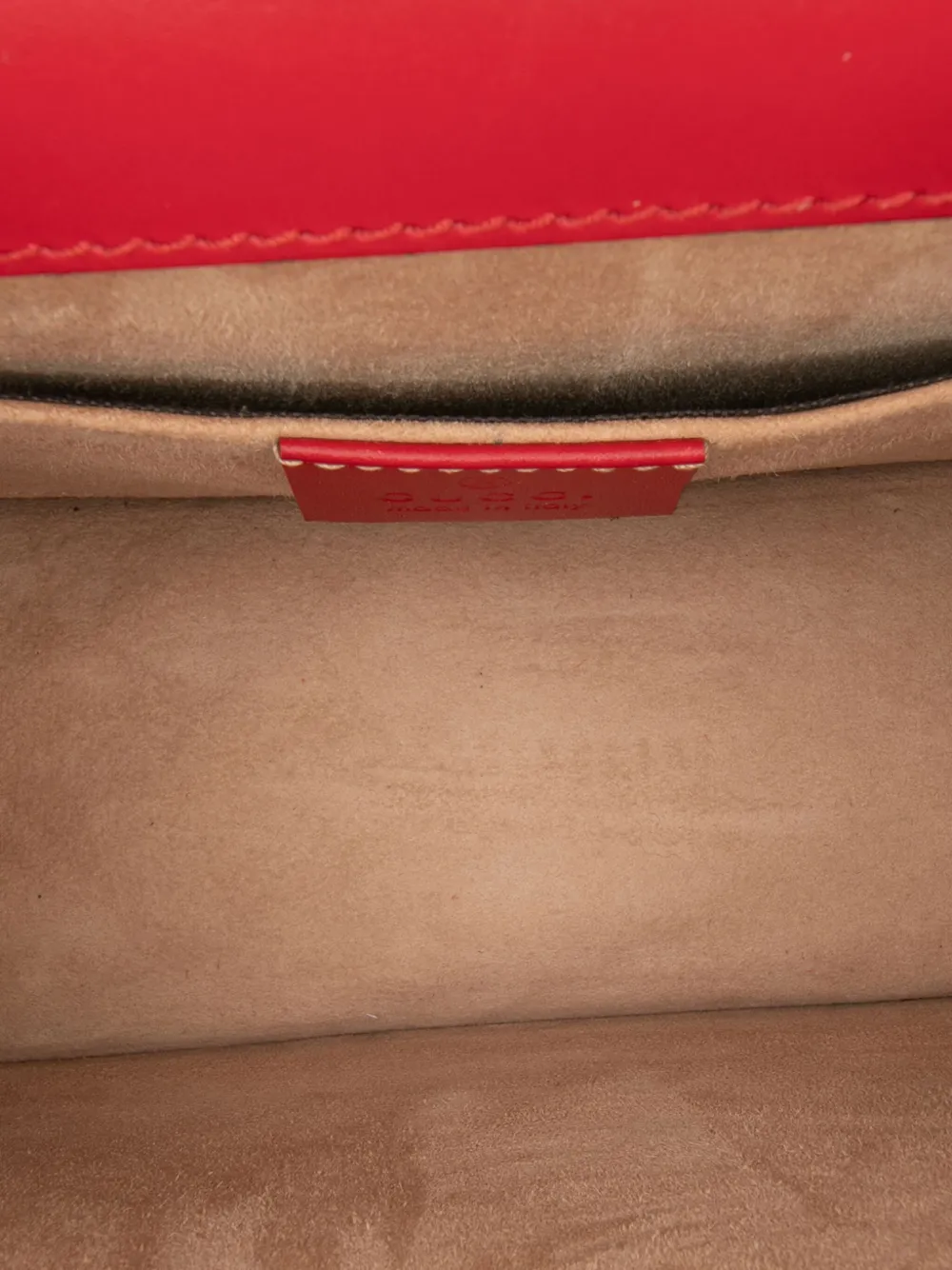 Pre-owned Gucci 2016-2025 Mini Calfskin Sylvie Satchel In Red