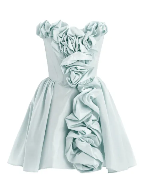 POST MERIDIEM corset ruffled mini dress