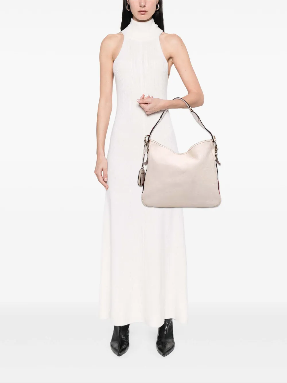 Gucci Pre-Owned 2016-2025 Medium Pebbled Calfskin Web Heritage shoulder bag | Pre-Owned | Image 2