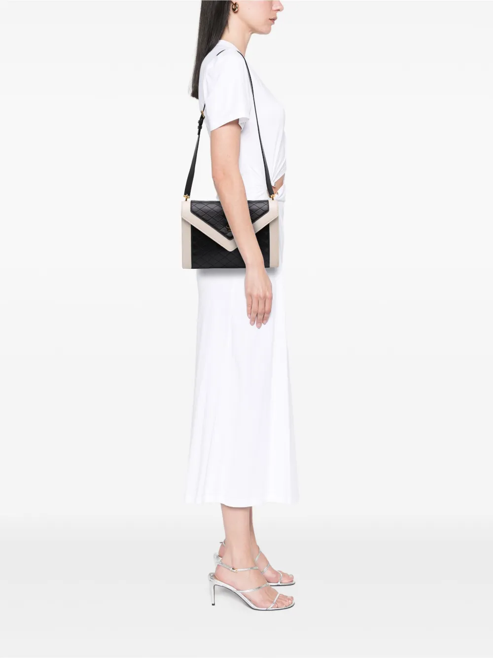 Saint Laurent Pre-Owned 2021 Bicolor Quilted Lambskin Gaby crossbody bag | Pre-Owned | Image 2