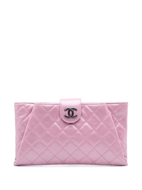 CHANEL Pre-Owned bolsa de mano Quilted Glazed Calfskin Coco Pleats 2015-2016