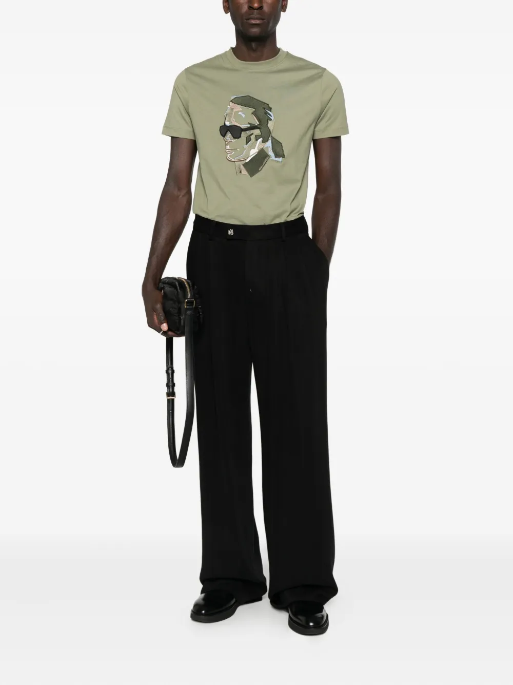 Karl Lagerfeld Karl T-shirt met applicatie - Groen