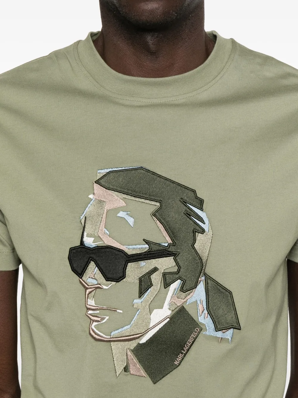 Karl Lagerfeld Karl T-shirt met applicatie Groen