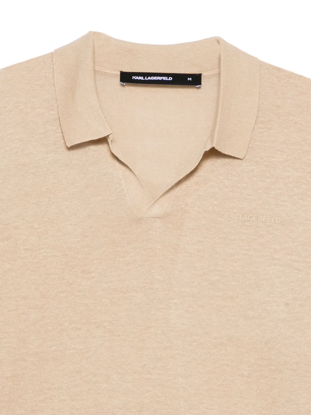 Karl Lagerfeld T-shirt met polokraag Beige