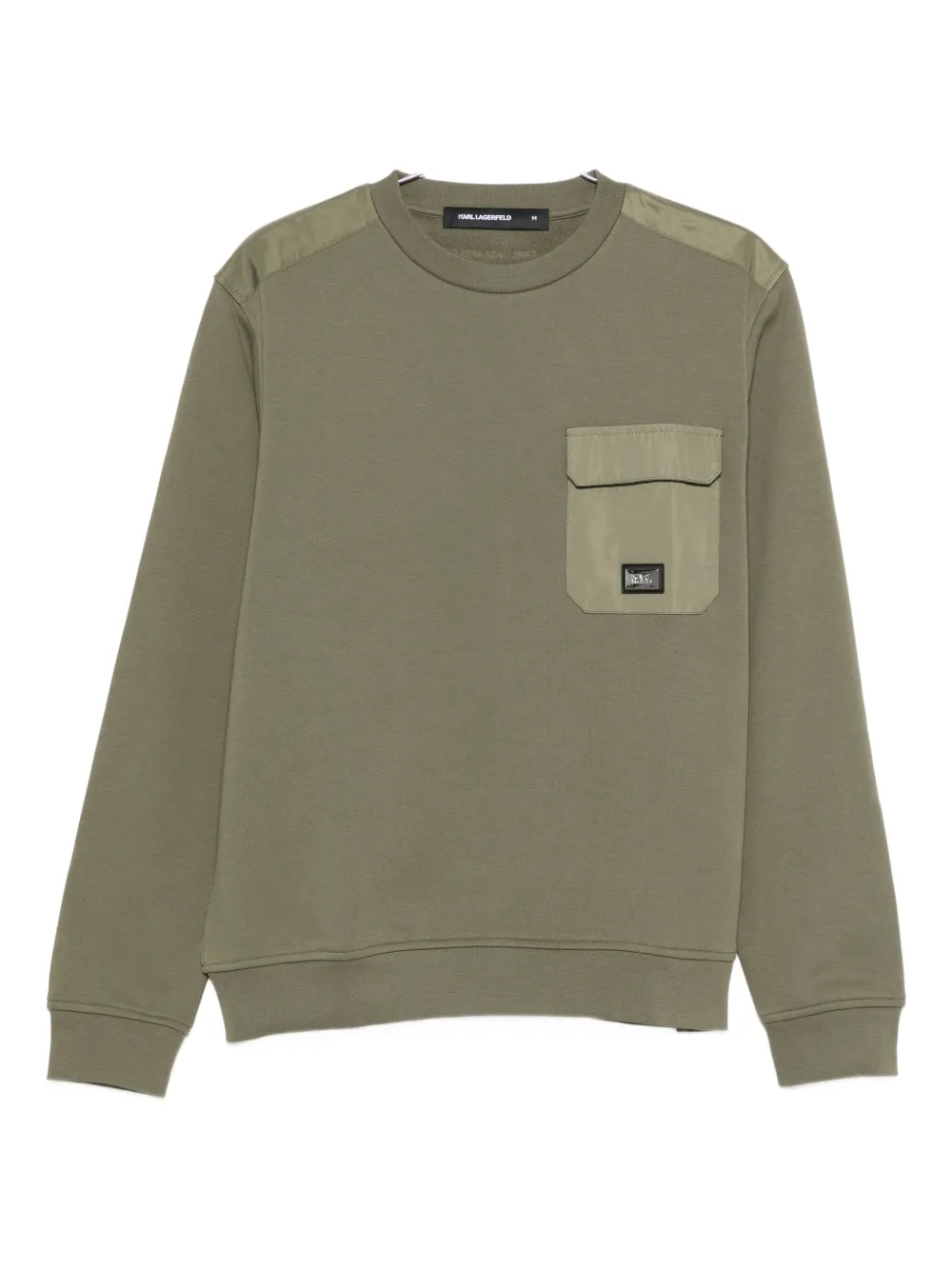 Karl Lagerfeld shoulder-panel sweatshirt | Green | Image 1