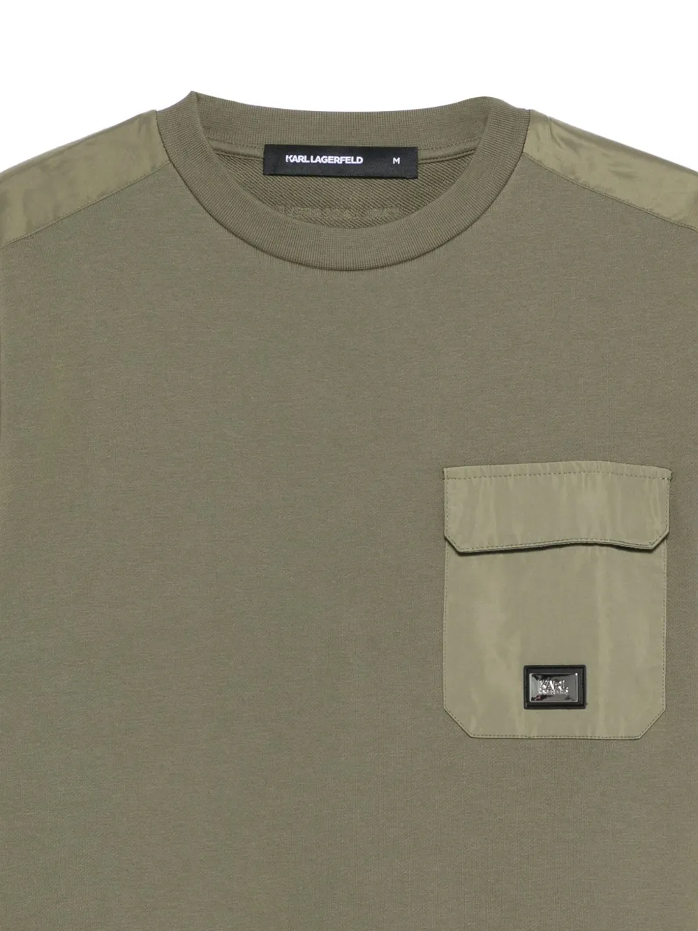 Karl Lagerfeld Sweater met schoudervlak Groen