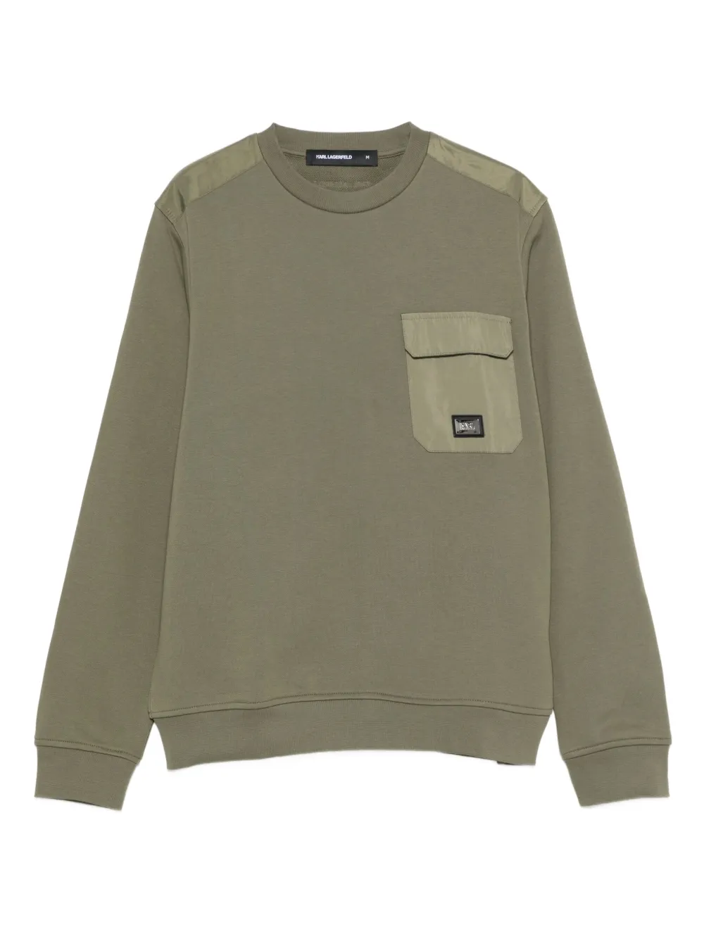 Karl Lagerfeld sudadera con panel en el hombro | verde | Image 1