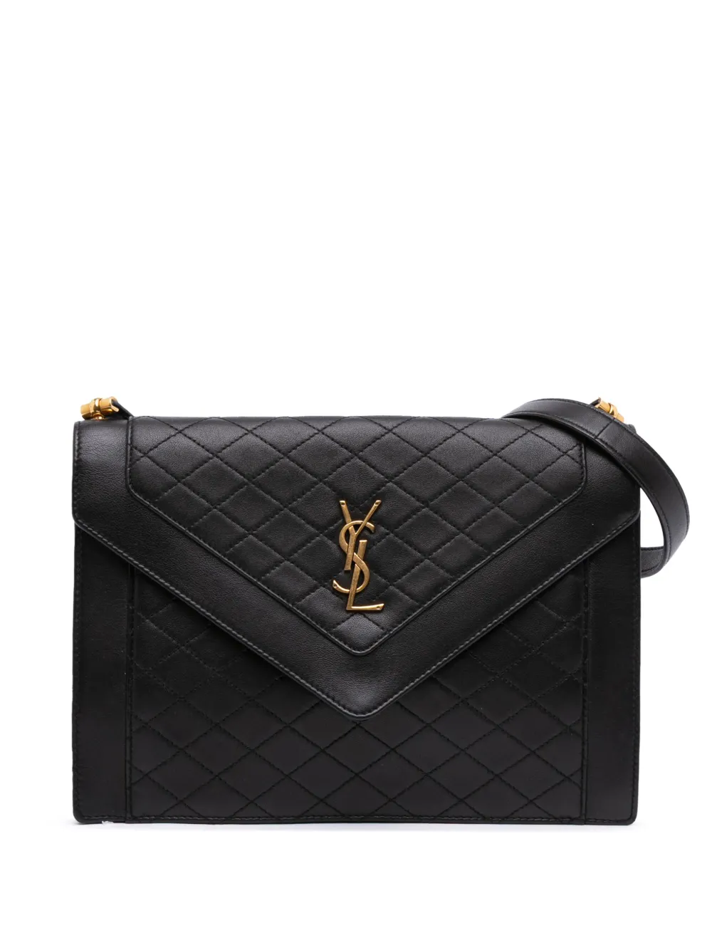 Saint Laurent Pre-Owned 2021 Quilted Lambskin Gaby shoulder bag | Black | Image 1