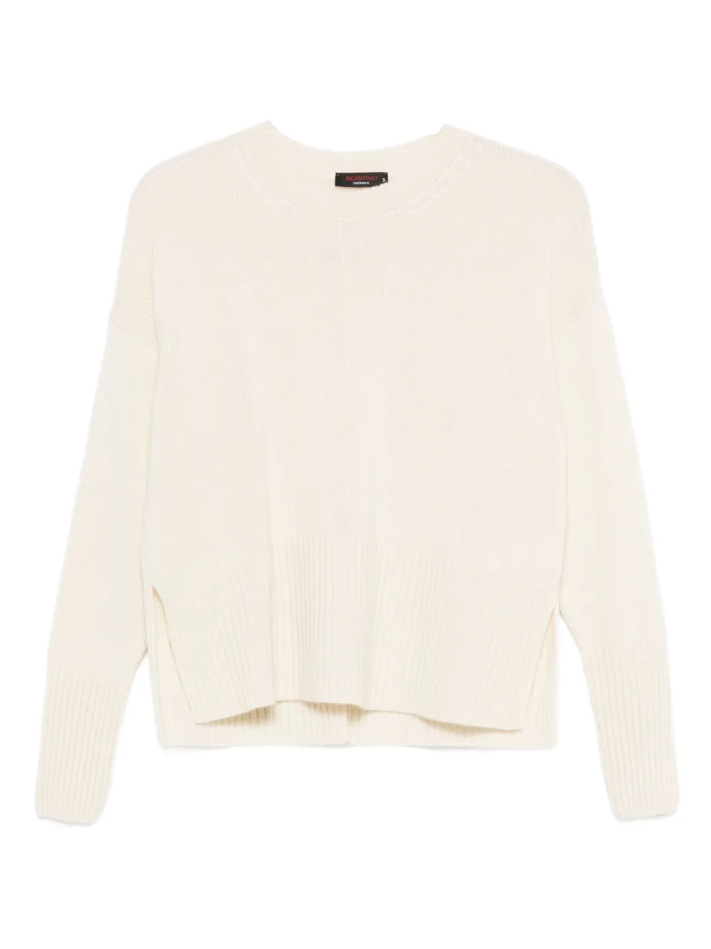 Incentive! Cashmere Ribbed Cashmere Sweater In Neutral